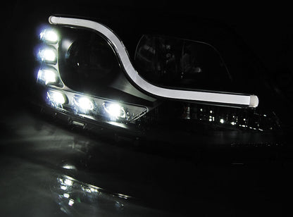 Tuning-Tec LED Tagfahrlicht Scheinwerfer für VW Jetta 6 11-18 schwarz
