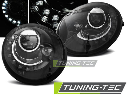 Tuning-Tec LED Tagfahrlicht Scheinwerfer für VW New Beetle 98-05 schwarz