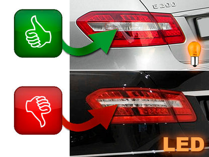 Tuning-Tec Voll LED Rückleuchten für Mercedes Benz E-Klasse W212 Limousine 09-13 rot/klar (für Halogen Blinker)