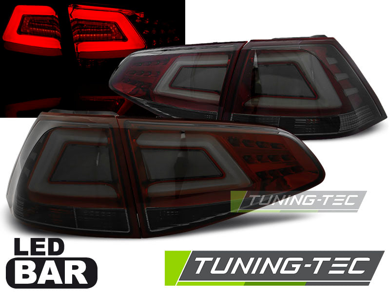 Tuning-Tec LED Lightbar Rückleuchten für VW Golf 7 (VII) 13-17 schwarz / rauch