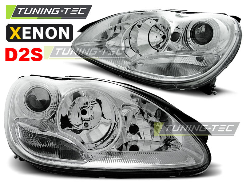 Tuning-Tec Xenon Klarglas Scheinwerfer für Mercedes Benz S-Klasse W220 02-05 chrom