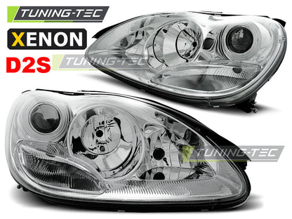 Tuning-Tec Xenon Klarglas Scheinwerfer für Mercedes Benz S-Klasse W220 02-05 chrom