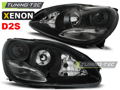Tuning-Tec Xenon Klarglas Scheinwerfer für Mercedes Benz S-Klasse W220 02-05 schwarz