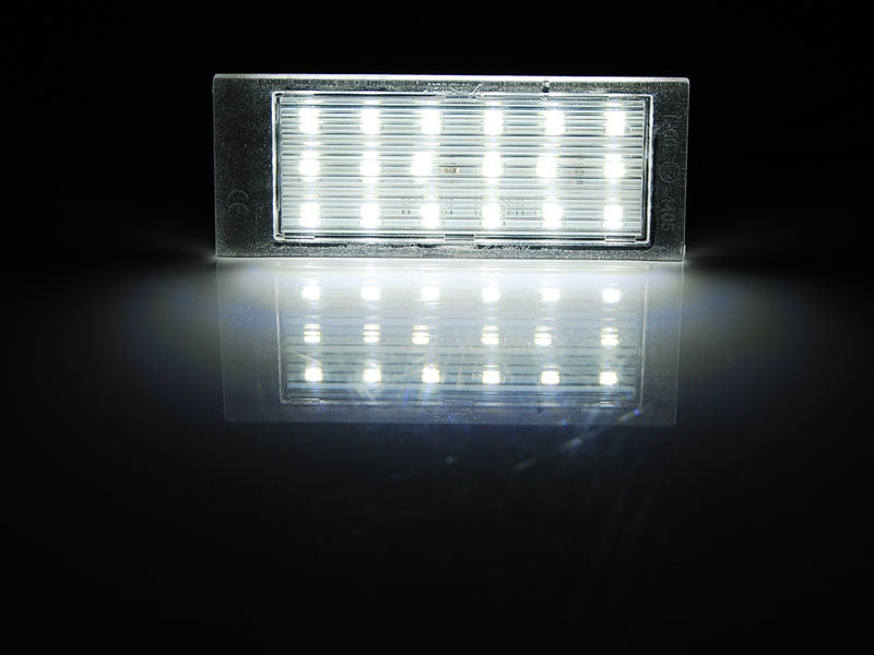 Tuning-Tec LED Kennzeichenbeleuchtung für Renault Twingo 2 / Clio 3 / Megane II/III / Laguna II/III kaltweiß