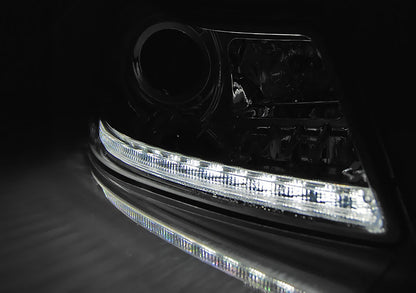 Tuning-Tec LED Tagfahrlicht Scheinwerfer für Skoda Octavia 2 (1Z Facelift) 09-12 chrom