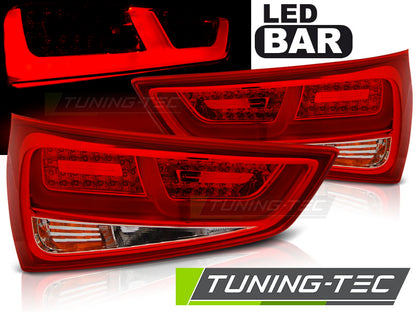 Tuning-Tec LED Lightbar Rückleuchten für Audi A1 (8J) 10-14 rot/klar