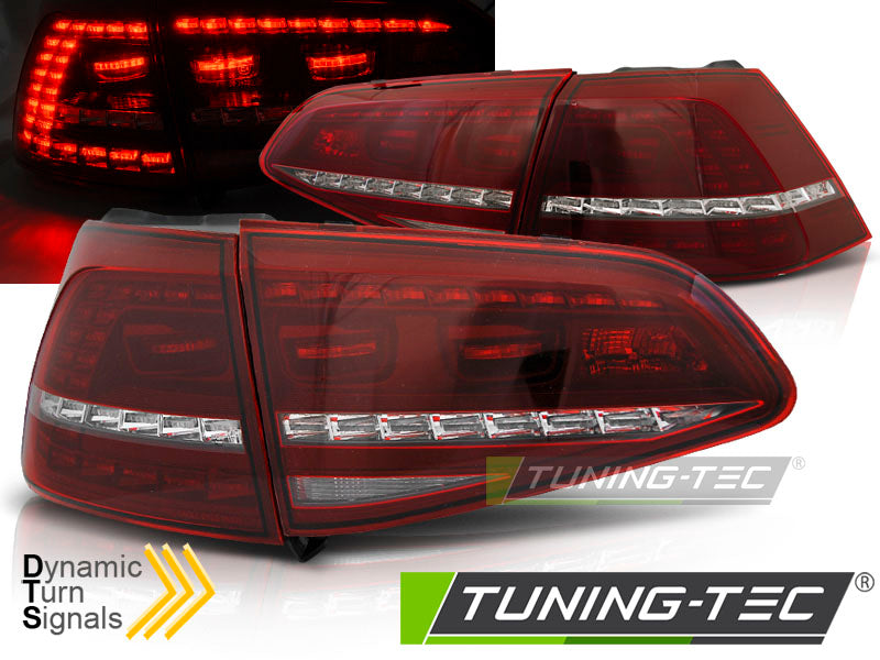 Tuning-Tec LED Rückleuchten für VW Golf 7 (VII) 13-17 rot/klar mit dynamischem Blinker