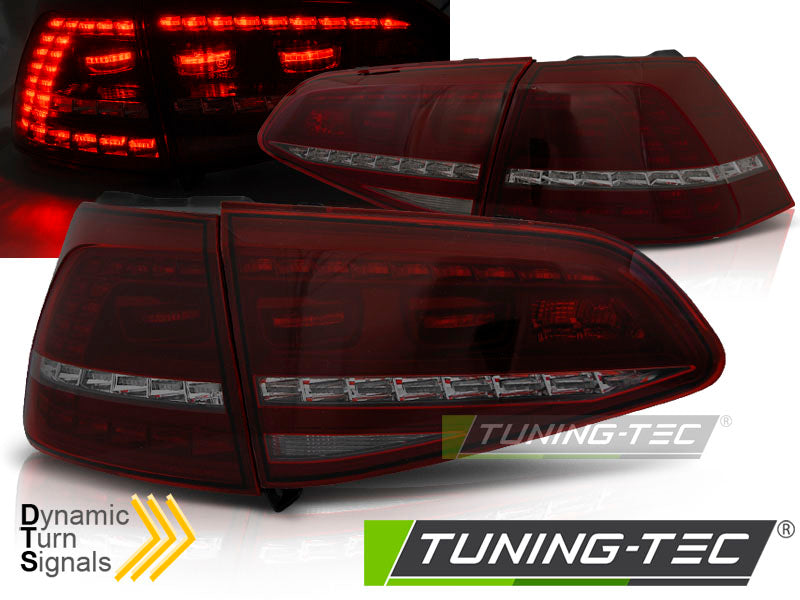 Tuning-Tec LED Rückleuchten für VW Golf 7 (VII) 13-17 kirschrot mit dynamischem Blinker