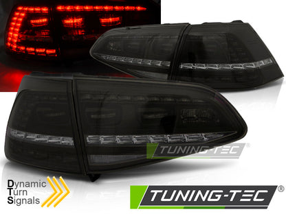 Tuning-Tec LED Rückleuchten für VW Golf 7 (VII) 13-17 schwarz/rauch mit dynamischem Blinker