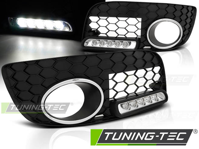 Tuning-Tec LED Tagfahrlicht-Nebelscheinwerfer Blende für VW Golf V 03-09 schwarz