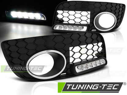 Tuning-Tec LED Tagfahrlicht-Nebelscheinwerfer Blende für VW Golf V 03-09 schwarz