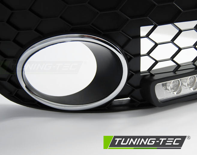 Tuning-Tec LED Tagfahrlicht-Nebelscheinwerfer Blende für VW Golf V 03-09 schwarz