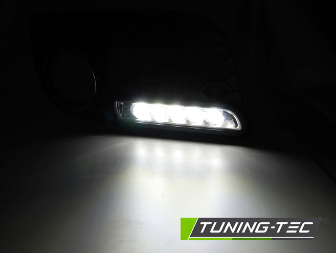 Tuning-Tec LED Tagfahrlicht-Nebelscheinwerfer Blende für VW Golf V 03-09 schwarz