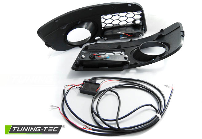 Tuning-Tec LED Tagfahrlicht-Nebelscheinwerfer Blende für VW Golf V 03-09 schwarz