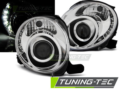 Tuning-Tec LED Tagfahrlicht Scheinwerfer für Fiat 500 07-15 chrom