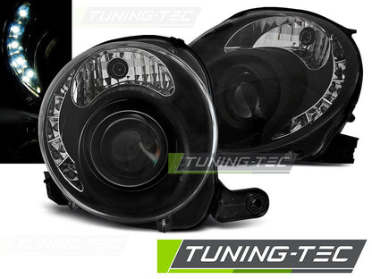 Tuning-Tec LED Tagfahrlicht Scheinwerfer für Fiat 500 07-15 schwarz