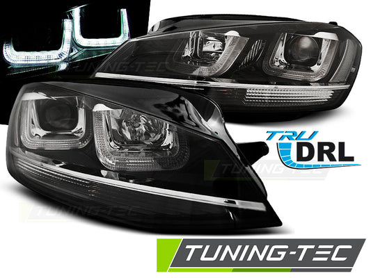 Tuning-Tec LED Tagfahrlicht Scheinwerfer VW Golf 7 12-17 schwarz / chrom