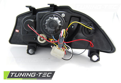 Tuning-Tec LED Tagfahrlicht Scheinwerfer für Seat Ibiza 6L 02-08 chrom mit LED Blinker