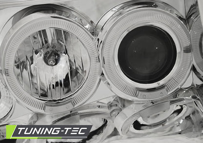 Tuning-Tec LED Angel Eyes Scheinwerfer für Nissan Frontier 01-04 chrom