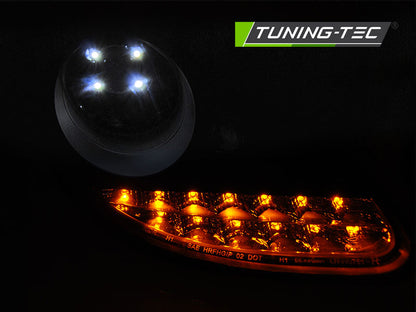 Tuning-Tec LED Tagfahrlicht Scheinwerfer für Porsche Boxster 986 / 911 996 96-04 schwarz mit LED Blinker