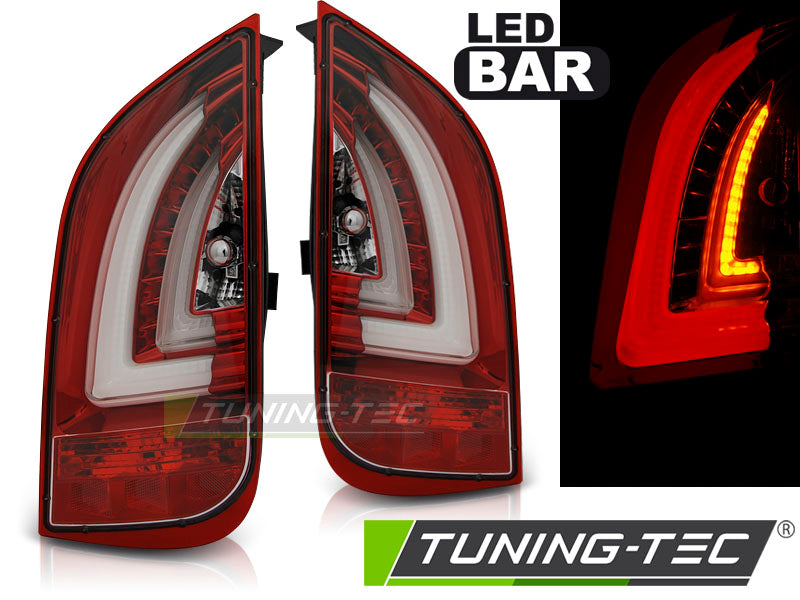 Tuning-Tec LED Lightbar Rückleuchten für VW UP! und Skoda Citigo 11-21 rot/klar
