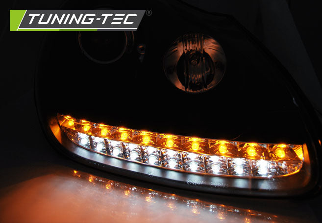 Tuning-Tec Xenon LED Tagfahrlicht Scheinwerfer für Porsche Cayenne 955 02-06 schwarz