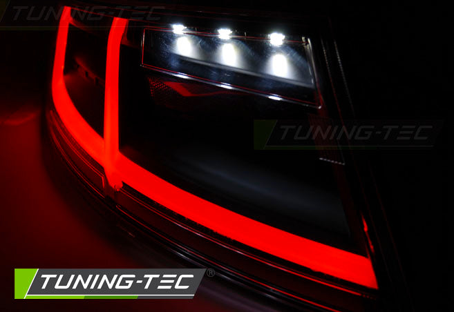 Tuning-Tec Voll LED Lightbar Rückleuchten für Audi TT 8J 06-14 schwarz mit dynamischem Blinker