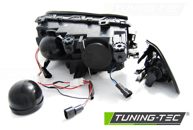 Tuning-Tec LED Angel Eyes Scheinwerfer für BMW 3er E46 98-01 schwarz Set
