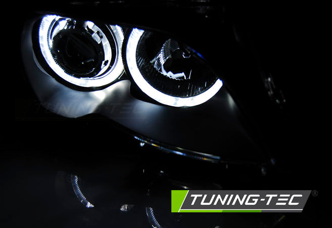 Tuning-Tec LED Angel Eyes Scheinwerfer für BMW 3er E46 01-05 schwarz Set