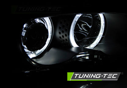 Tuning-Tec LED Angel Eyes Scheinwerfer für BMW 3er E46 Coupe / Cabrio 99-03 schwarz Set