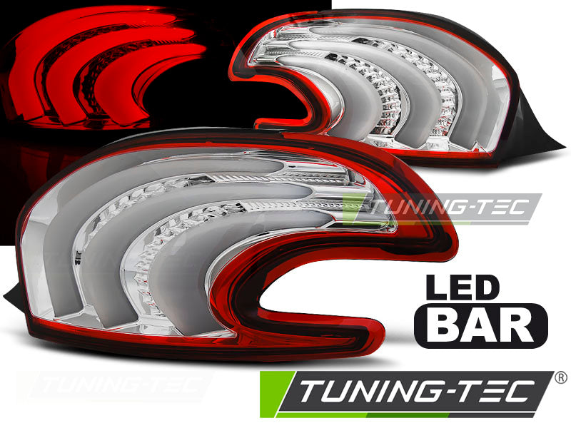 Tuning-Tec LED Lightbar Rückleuchten für Peugeot 208 12-15 rot/klar mit LED Blinker