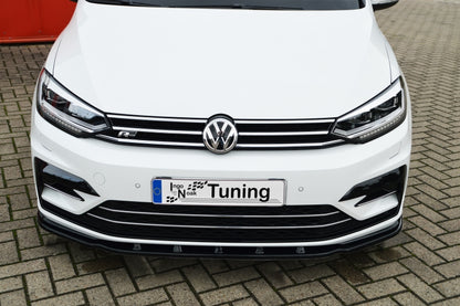 CUP Frontspoilerlippe ABS Volkswagen Touran Typ 5T, R-Line Schwarz Matt