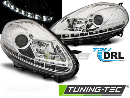 Tuning-Tec LED Tagfahrlicht Scheinwerfer für Fiat Punto EVO 09-12 chrom