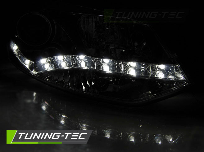 Tuning-Tec LED Tagfahrlicht Scheinwerfer für VW Polo 6R 09-14 chrom