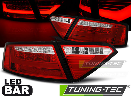 Tuning-Tec LED Lightbar Rückleuchten für Audi A5 07-11 rot/klar