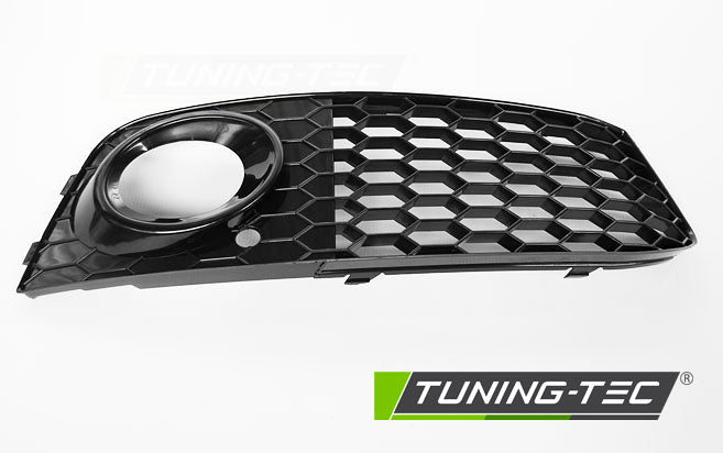 Tuning-Tec Nebelscheinwerfer Gitter für Audi A4 B8 (8K) 08-11 Hochglanz schwarz
