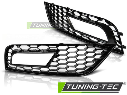 Tuning-Tec Nebelscheinwerfer Gitter für Audi A4 B8 (8K) 11-15 Hochglanz schwarz