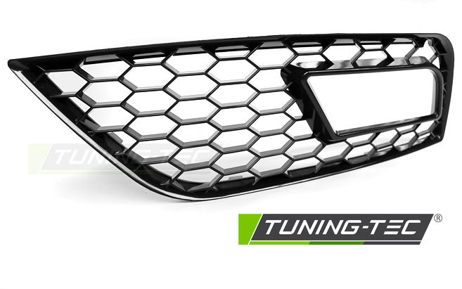 Tuning-Tec Nebelscheinwerfer Gitter für Audi A4 B8 (8K) 11-15 Hochglanz schwarz