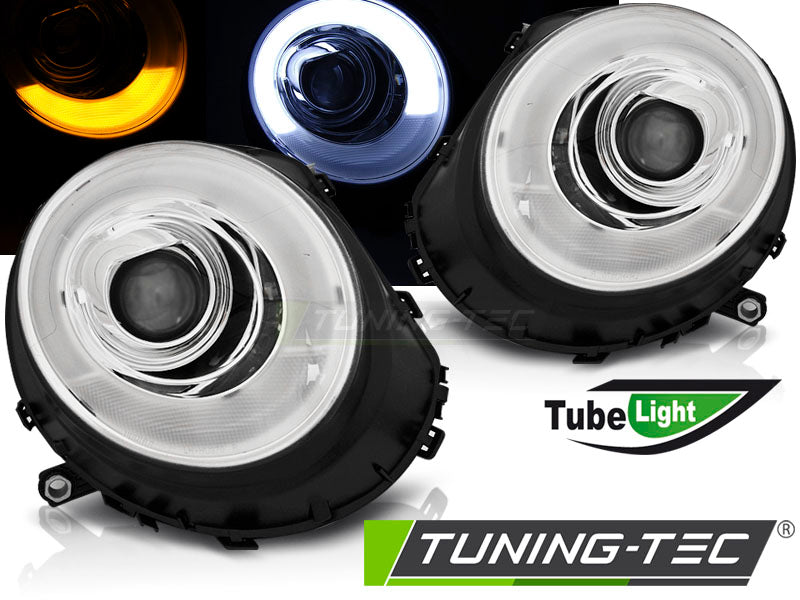 Tuning-Tec LED Tagfahrlicht Scheinwerfer für Mini Cooper R55/R56/R57 06-14 chrom mit LED Blinker LTI