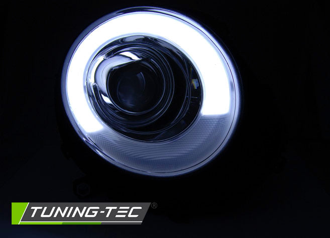 Tuning-Tec LED Tagfahrlicht Scheinwerfer für Mini Cooper R55/R56/R57 06-14 schwarz mit LED Blinker LTI