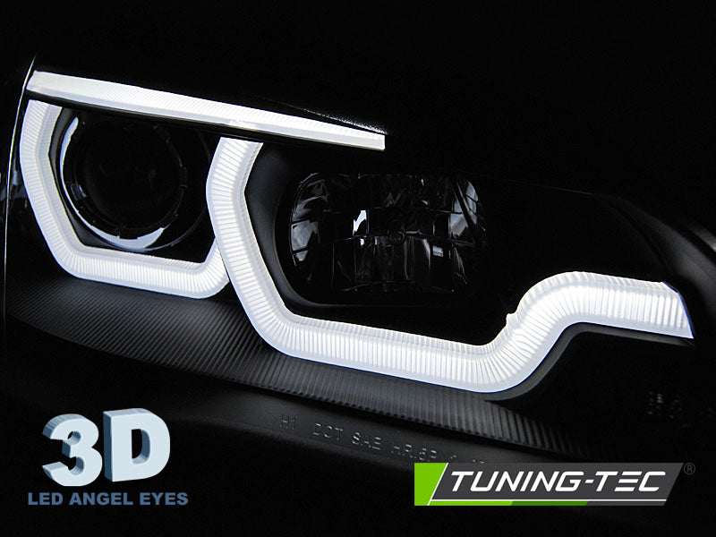 Tuning-Tec LED Tagfahrlicht Angel Eyes Scheinwerfer für BMW X5 E70 07-10/10-13 schwarz