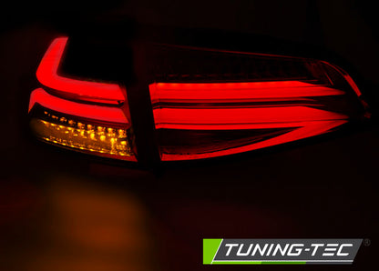 Tuning-Tec Voll LED Lightbar Rückleuchten für VW Golf 7 (VII) 13-17 rot/klar