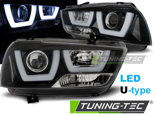 Tuning-Tec LED Angel Eyes Scheinwerfer für Dodge Charger LX II 11-15 schwarz LTI