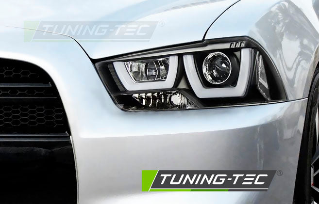 Tuning-Tec LED Angel Eyes Scheinwerfer für Dodge Charger LX II 11-15 schwarz LTI