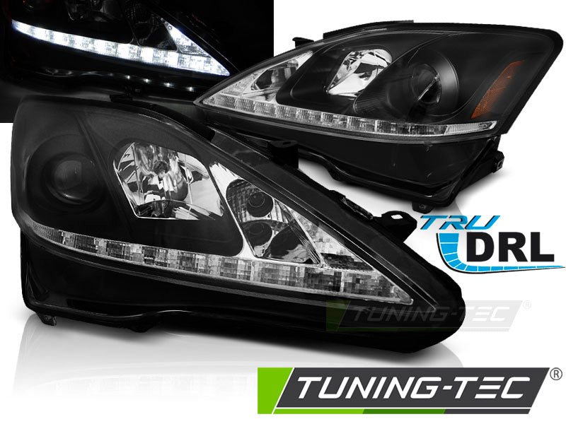 Tuning-Tec LED Tagfahrlicht Scheinwerfer für Lexus IS 06-13 schwarz