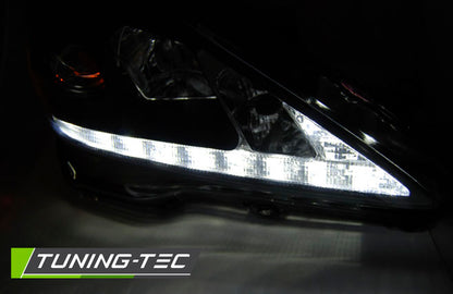 Tuning-Tec LED Tagfahrlicht Scheinwerfer für Lexus IS 06-13 schwarz