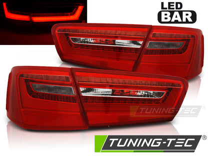 Tuning-Tec LED Lightbar Rückleuchten für Audi A6 4G (C7) Limousine 11-14 rot/klar