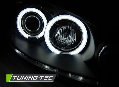 Tuning-Tec CCFL Angel Eyes Scheinwerfer für Peugeot 206 02-14 schwarz