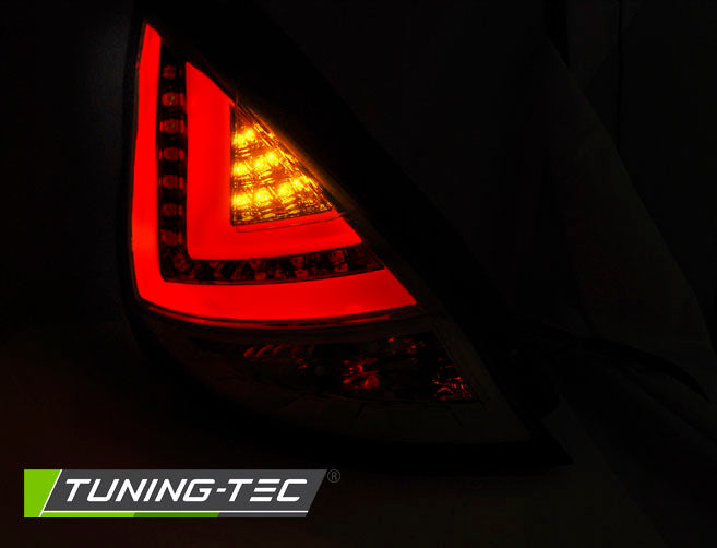 Tuning-Tec LED Lightbar Rückleuchten für Ford Fiesta MK7 08-12 chrom mit LED Blinker