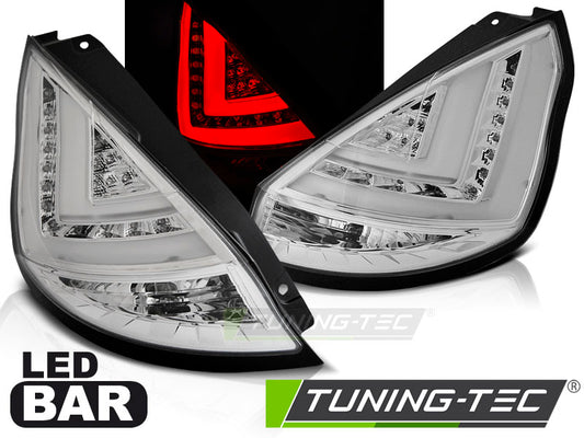 Tuning-Tec LED Lightbar Rückleuchten für Ford Fiesta MK7 12-16 chrom mit LED Blinker